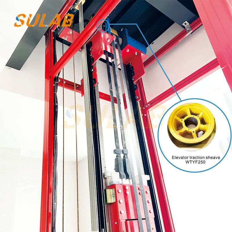 Xinda Elevator Controller Part Traction Pulley Deflector Sheave Rope Wheel WTYF250 Lift Wheel For Elevator Traction Machine
