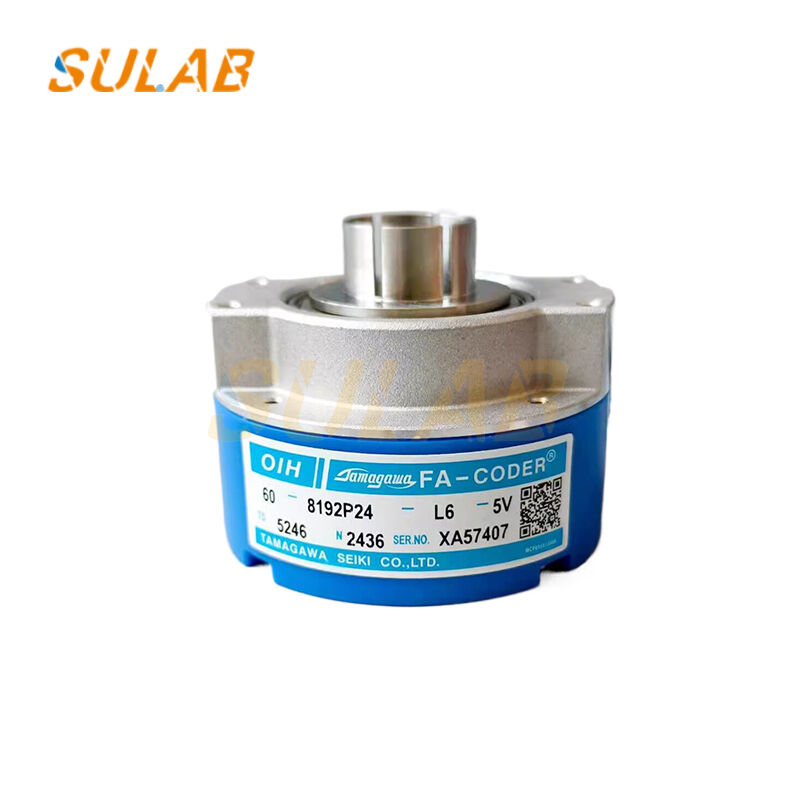 Tamagawa TS5246N2436 Hollow Shaft Rotary Encoder with 8192 Pulses per Revolution and Vibration-Resistant Design for Elevator Traction Motors